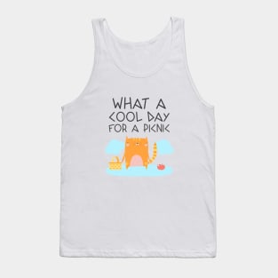 cute cat going for a picnic Tank Top